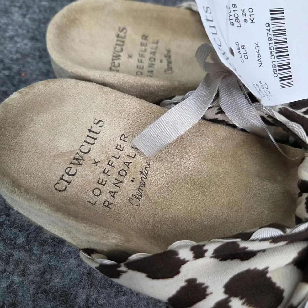 Girls' crewcuts J Crew X Loeffler Randall by Clementine slides leopard print k10